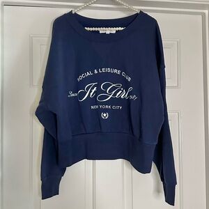 Grayson Threads Slouchy Embroidered It Girl Sweatshirt